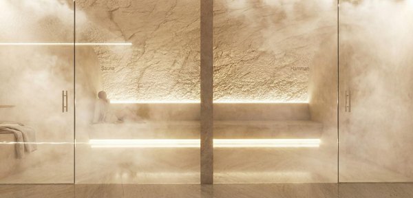 Wizualizacja: sauna i hammam