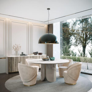 Mesa de comedor redonda Vercelli