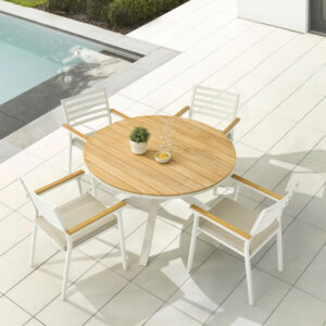 Tabla Sidney redonda blanco